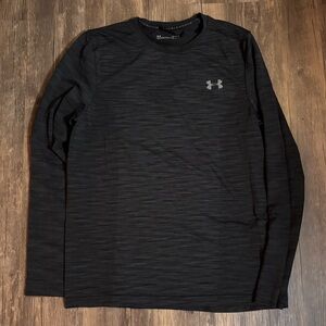 Men’s Under Armour Threadborne Dark Gray Long Sleeve Shirt Sz L